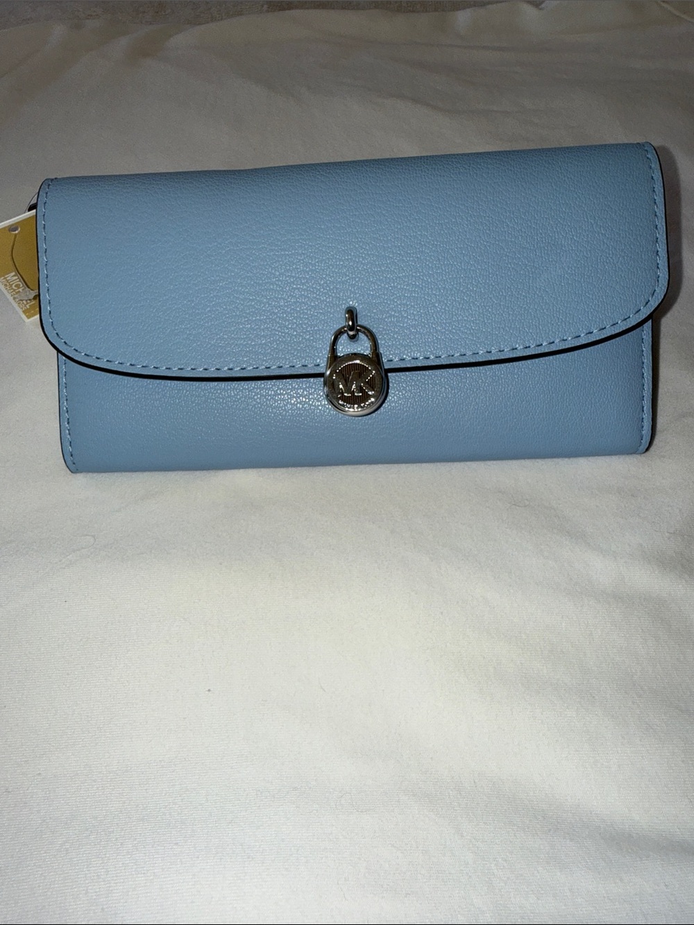 NWT - Michael Kors Leather LG Flap Continental “LT SKY” Wallet.